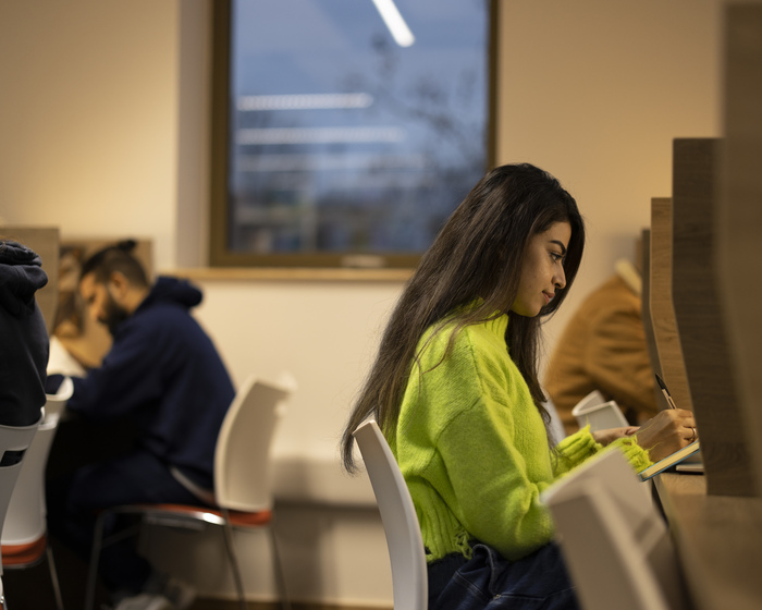 Student studying
