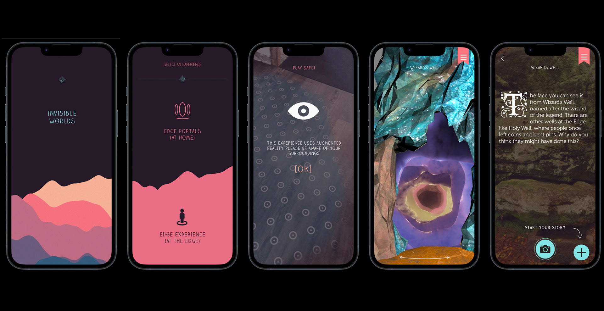 'Invisible Worlds' app on a smartphone screen