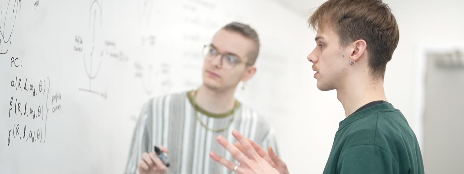 Students in maths study room
