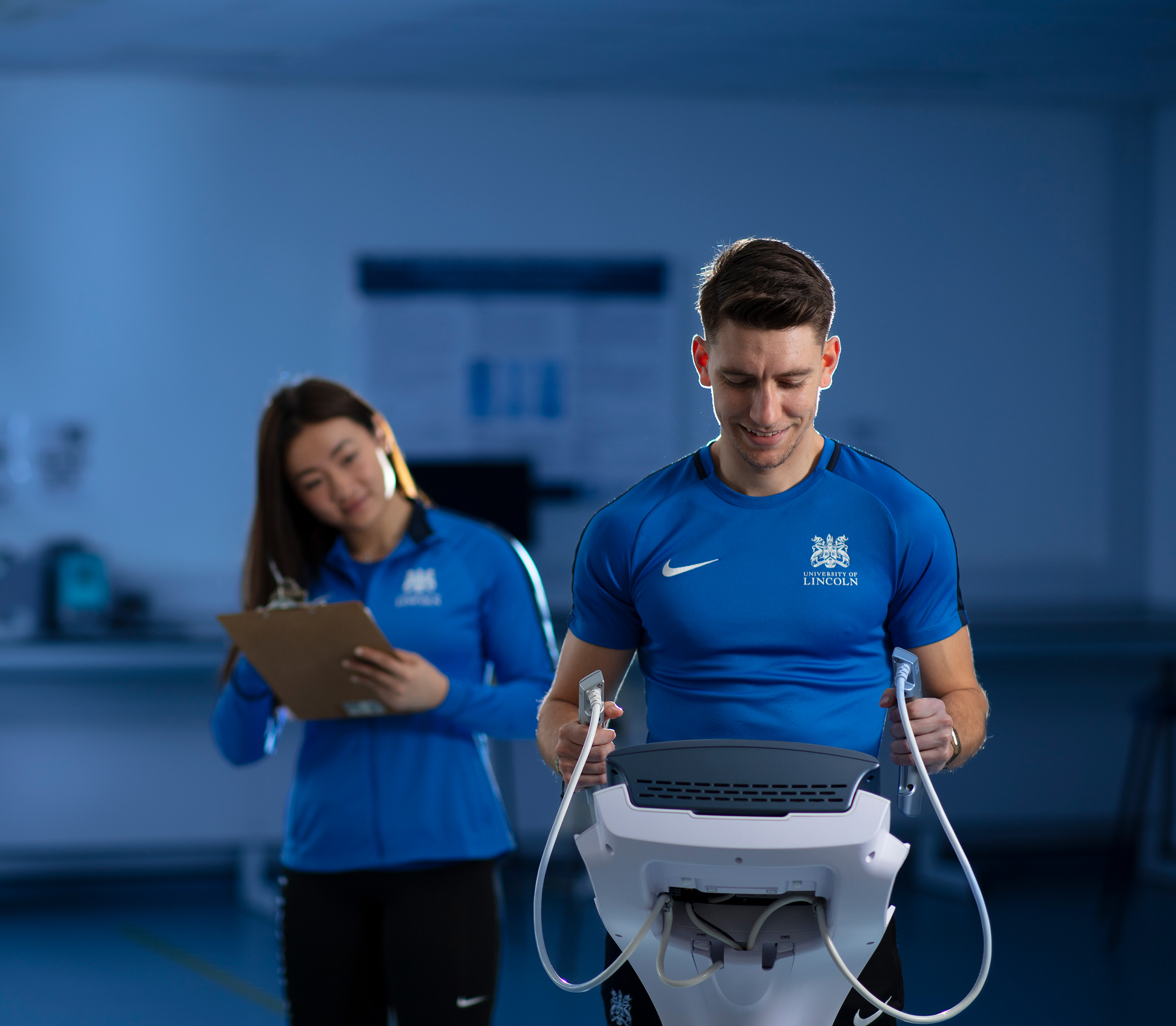 Students on a Sports machine