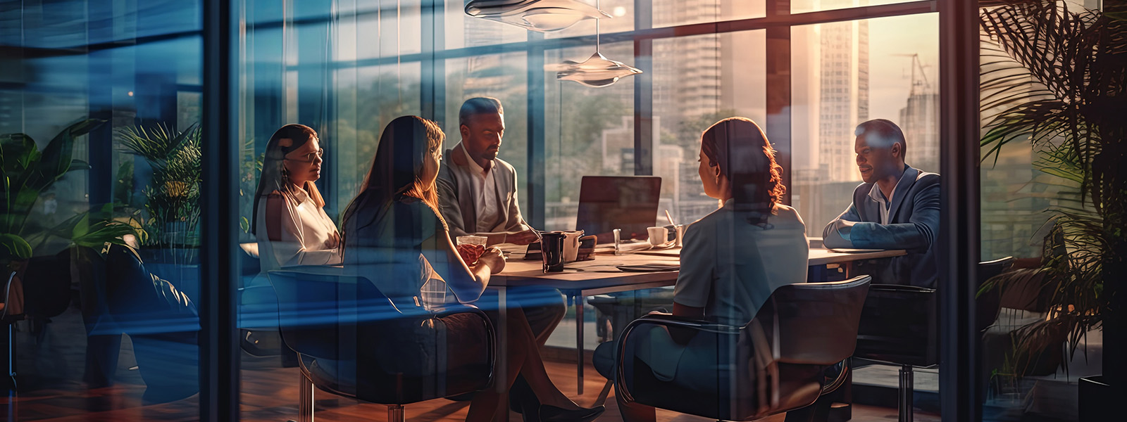 A group of business people