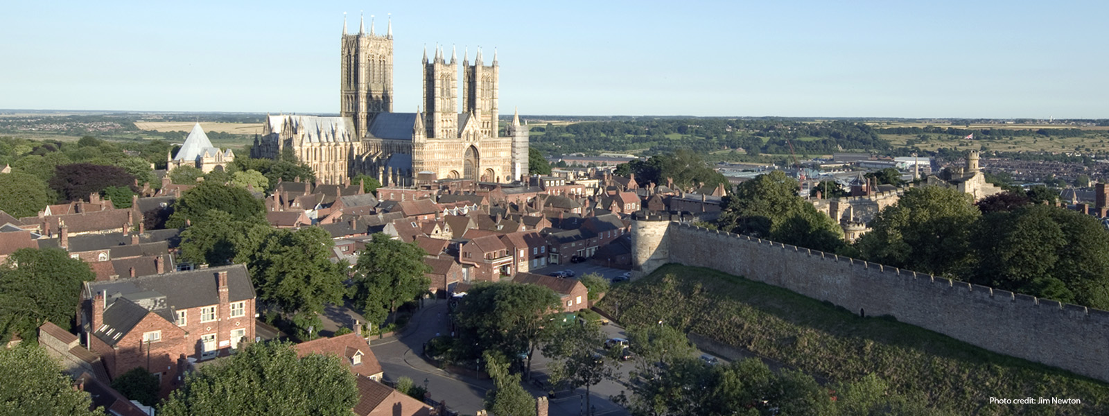 Lincoln Cathedral and castle wall