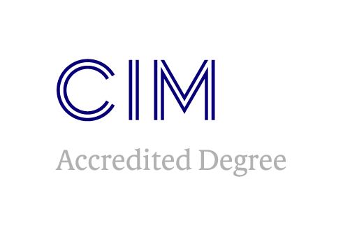 CIM Accredited Degree Stacked Blue logo